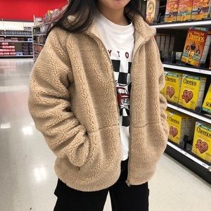 Brandy Melville brown teddy coat